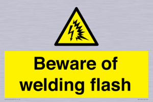 Beware of welding flash